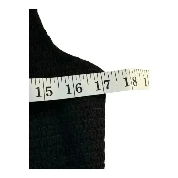 NEW‎ J. Crew Women’s Medium Black Smocked midi dress NWT - Picture 6 of 8